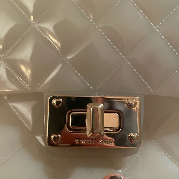 Twin Set Plastic Shoulder Bag (White) - Picture 3 of 3